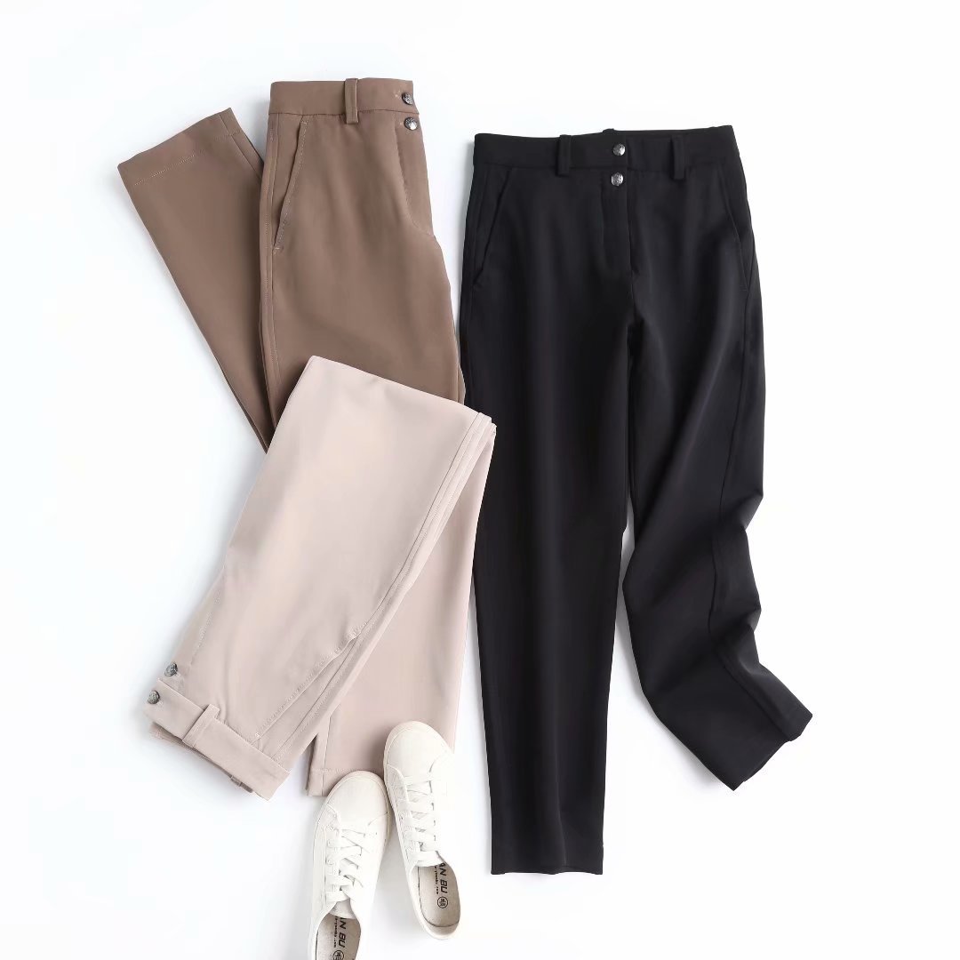Women s Two Button Straight Casual Trousers