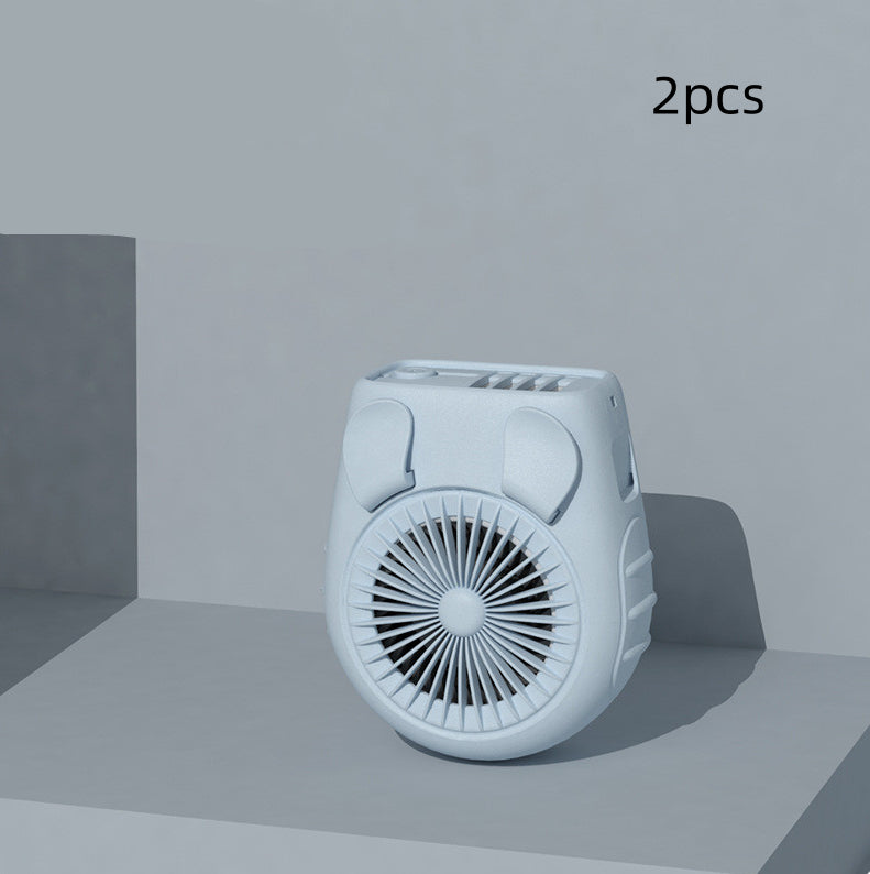 Small Carry-on Waist Hanging Fan, Rechargeable Mini Hanging Neck Fan