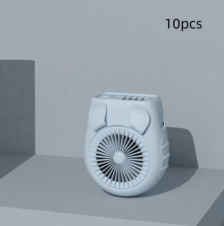 Small Carry-on Waist Hanging Fan, Rechargeable Mini Hanging Neck Fan